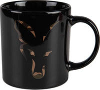 Černý a maskovací keramický hrnek s víčkem