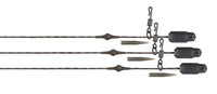 Edges Naturals Heli-Clip Rigs - 50lb měděné jádro - 3ks - Hotové Heli návazce