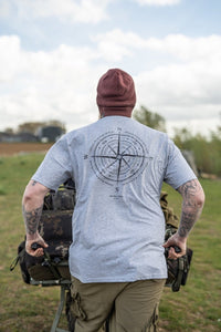 Compass tričko - Heather Grey