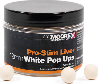 Pro-Stim Játra - Pop-up boilies - 12mm - Bílé