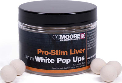 Pro-Stim Játra - Pop-up boilies - 14mm - Bílé