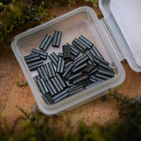 Double Barrel crimps 0,6mm/5mm mat sort 50 stk