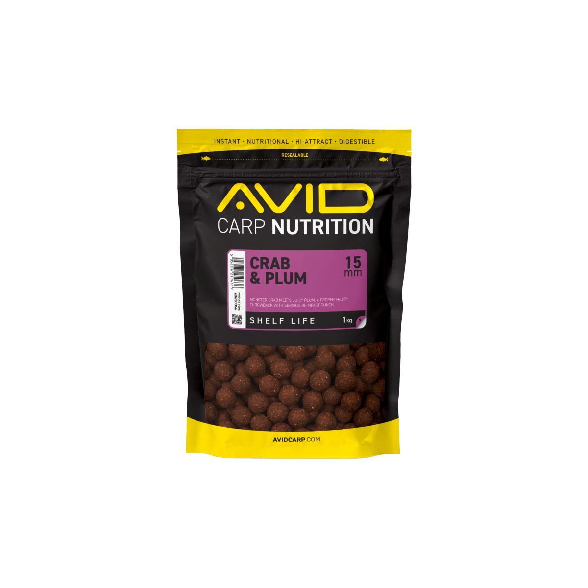 Avid Carp Crab & Plum - Boilies - 1KG - KarperCentrale