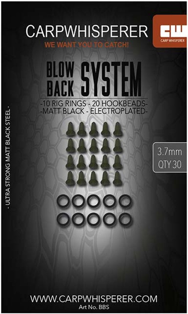 Carp Whisperer Round Rig Rings - Blow Back System - 10pcs - Weedy Green - KarperCentrale