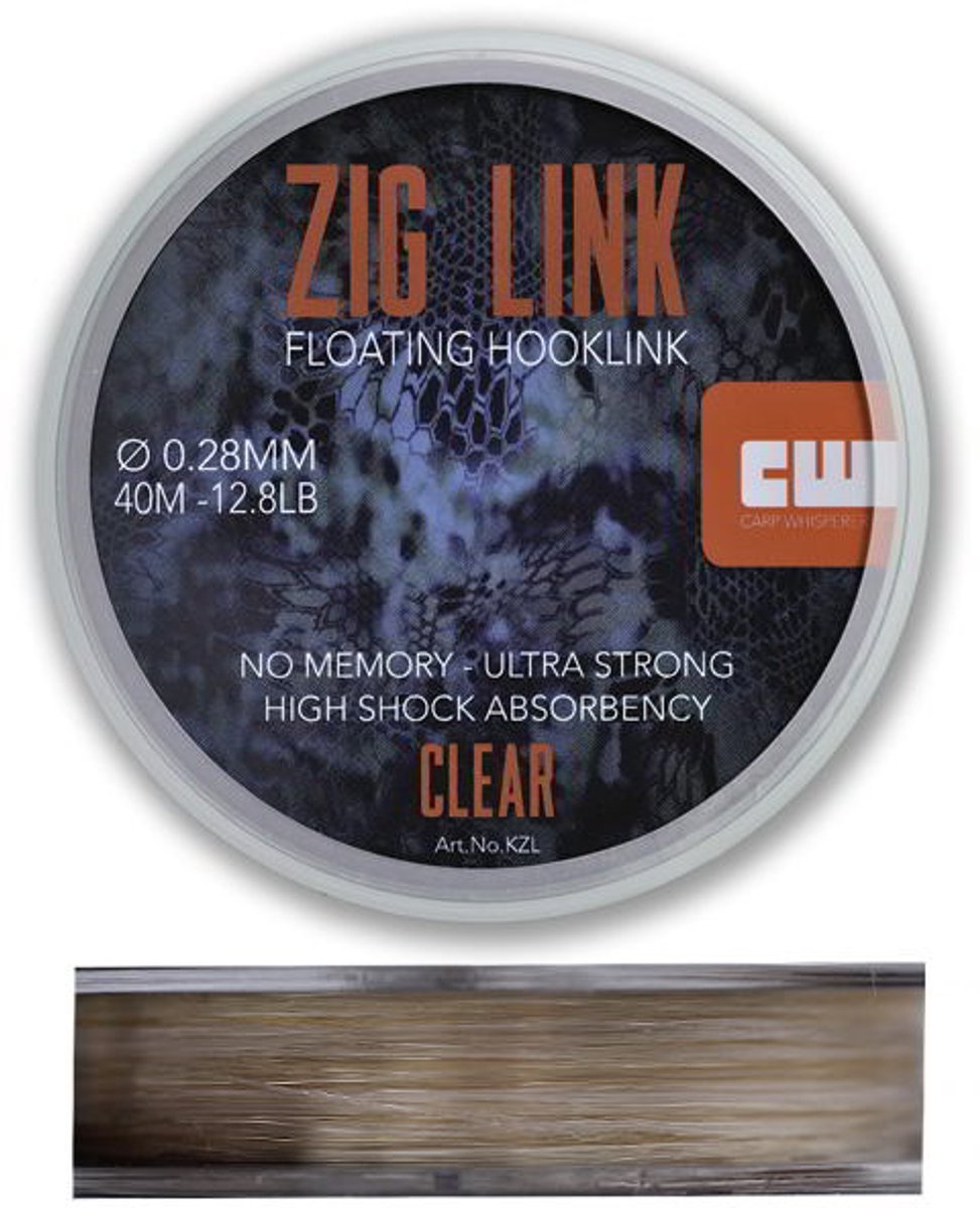Carp Whisperer Zig Link - 12lb - 40m - KarperCentrale