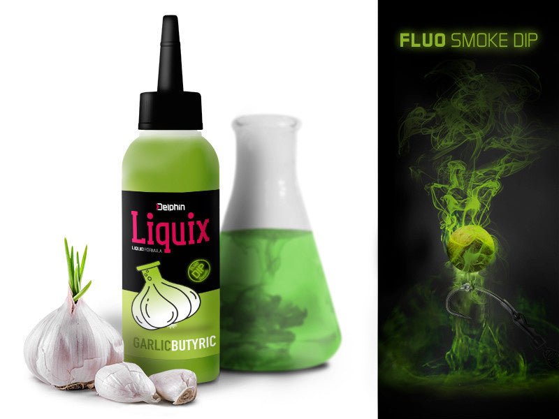 D Snax LiquiX - Ail & Butyrique - Dip Fluo - Compatible PVA - Extra Fort