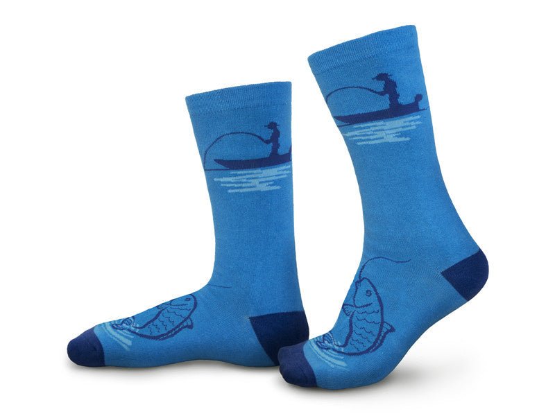 Happy Fishing - Calze - Confortevoli - Taglia 41-46 - blu