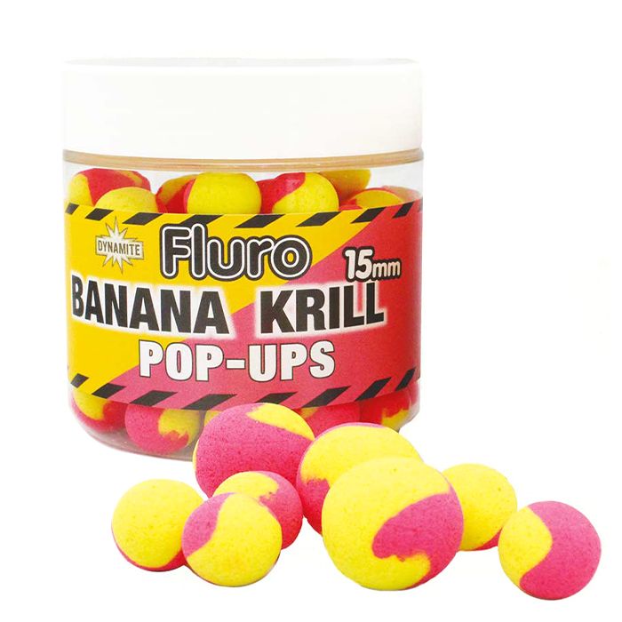 Fluro Pop-Up bicolore - 15mm - Krill & Banana