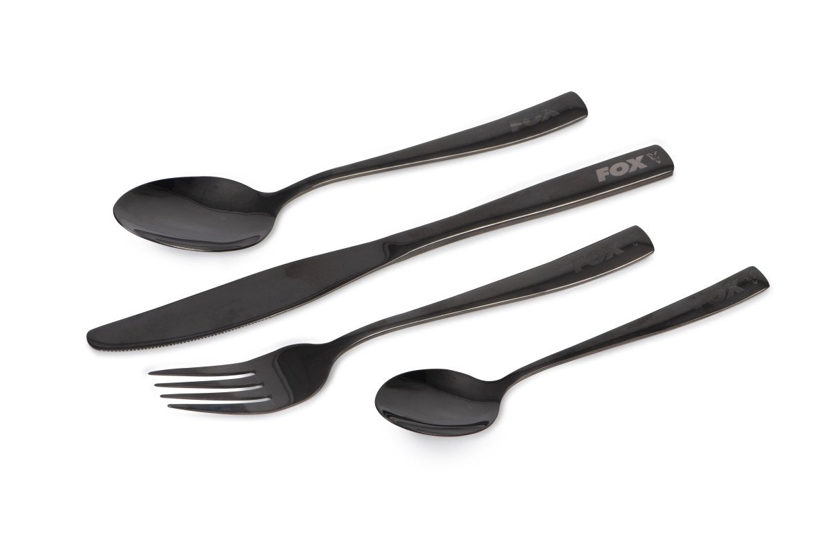 Set di posate in acciaio inox nero per cucina