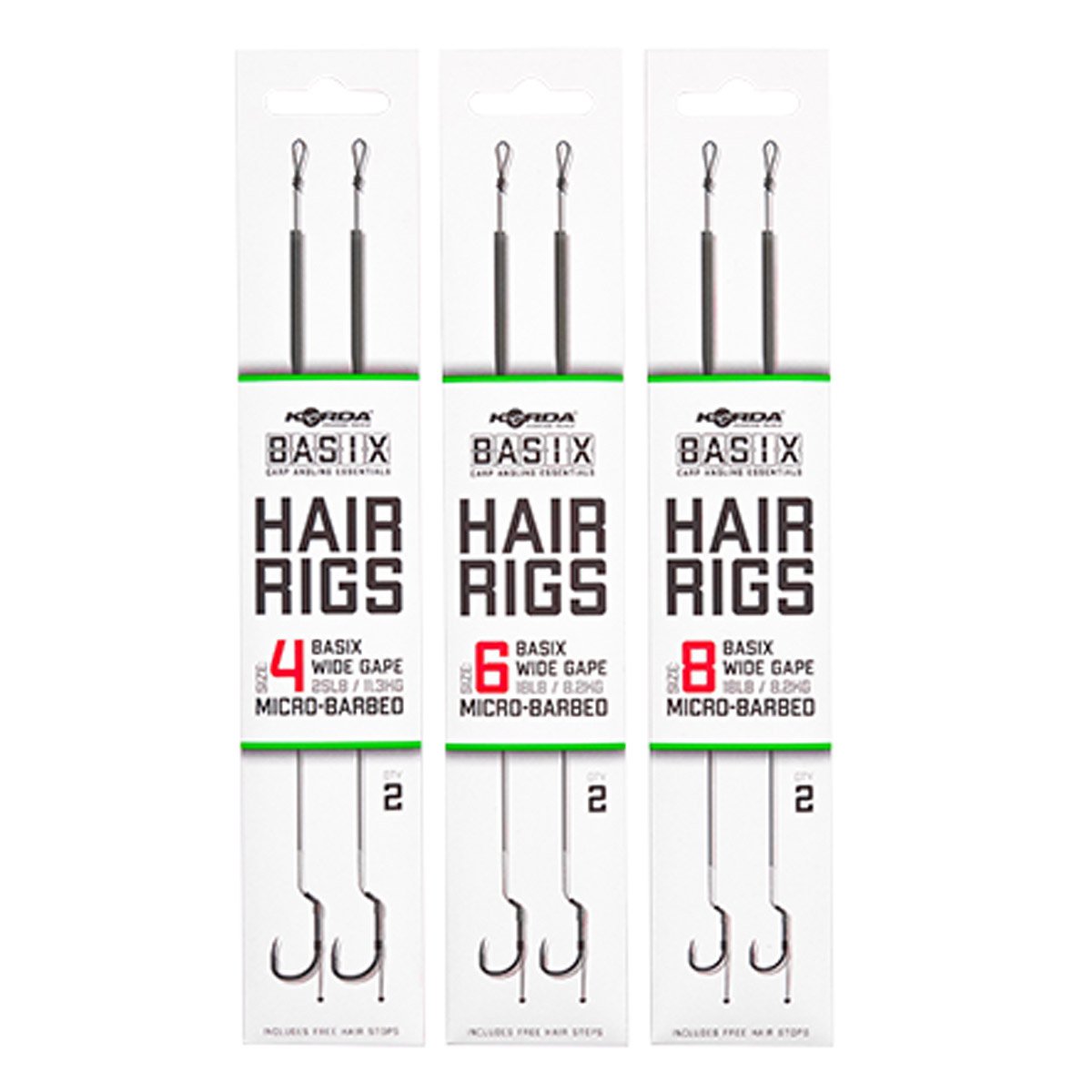 Basix Hair Rigs - Wide Gape - Microbarb