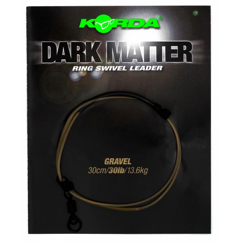 Przypon Dark Matter - 30cm - krętlik z oczkiem przezroczysty - 30LB