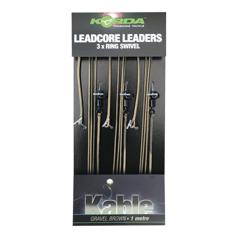 Leadcore przypon - 100cm - krętlik z oczkiem - 3 sztuki