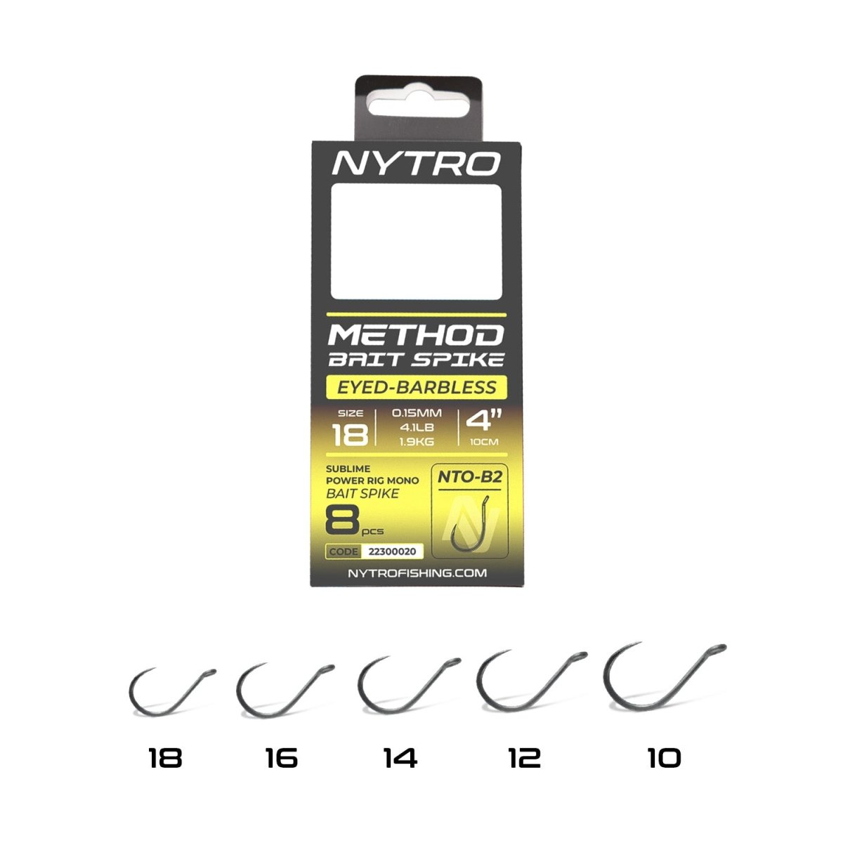 Nytro NTO - B2 Barbless Method Bait Spike Rig - 10cm - KarperCentrale