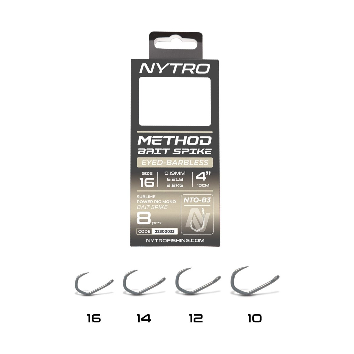 Nytro NTO - B3 Barbless Method Bait Spike Rig - 10cm - KarperCentrale