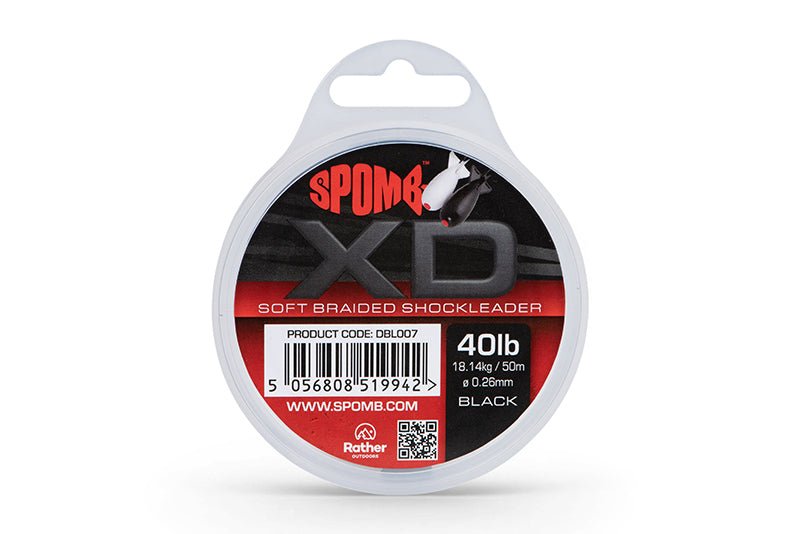 Spomb XD ShockLeader - 50M - 40LB - Black - KarperCentrale