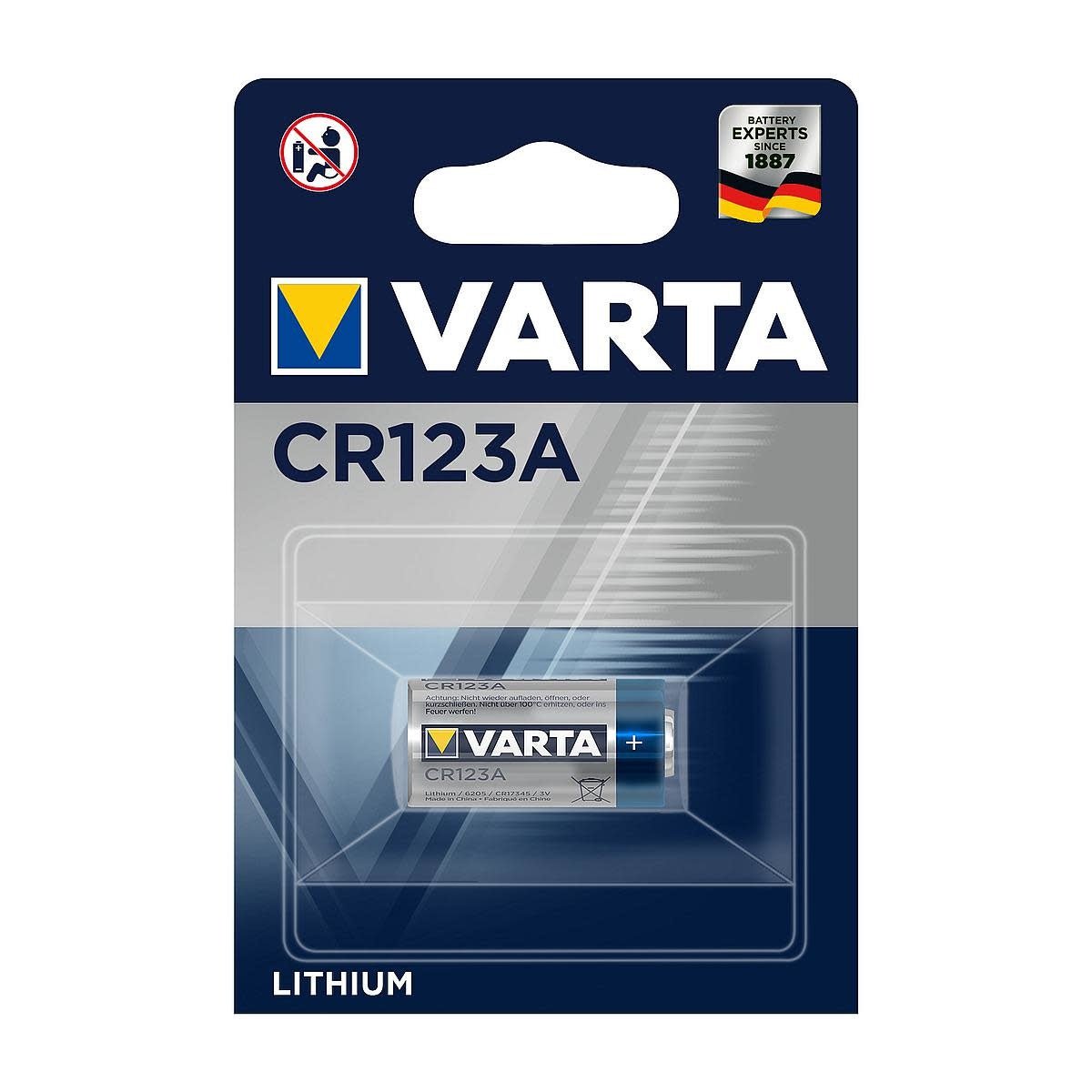 Varta CR123A - Lithium Professioneel - 3V - KarperCentrale